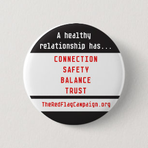 Badge Rond 5 Cm Le rapport sain de Bouton-Un a…
