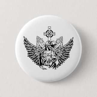 Badge Rond 5 Cm Le Raptor Jésus t'aime
