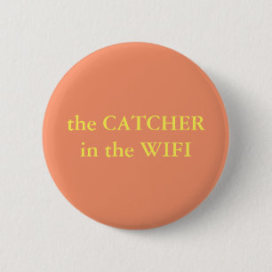 Badge Rond 5 Cm Le receveur dans le Wifi
