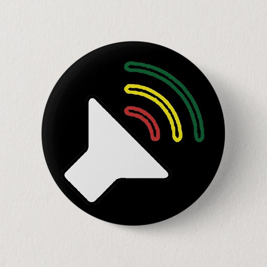 Badge Rond 5 Cm Le reggae écoutent bouton (Devant)