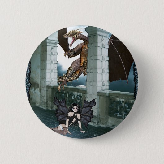 Badge Rond 5 Cm Le repaire du Dragon (Devant)