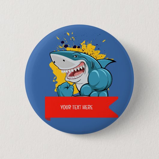 BADGE ROND 5 CM LE REQUIN (Devant)