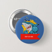 BADGE ROND 5 CM LE REQUIN (Devant & derrière)
