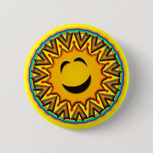 BADGE ROND 5 CM LE RÉTRO SOLEIL