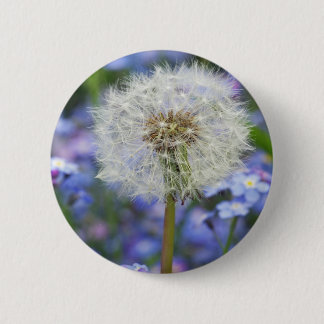 Badge Rond 5 Cm Le Rêve de Pustefles dans les fleurs bleues de dia