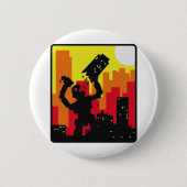 Badge Rond 5 Cm Le robot détruisent (Devant)
