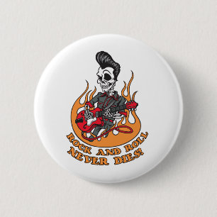 Badge Rond 5 Cm Le rock ne meurt jamais