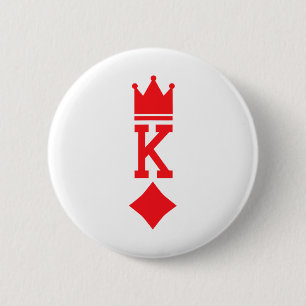 Badge Rond 5 Cm Le Roi Des Diamants Jouer Carte Costume Halloween