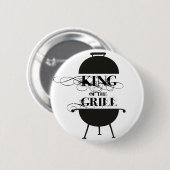 Badge Rond 5 Cm Le Roi Du Grill (Devant & derrière)