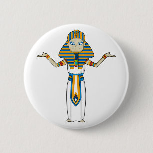 Badge Rond 5 Cm Le Roi égyptien Button de pharaon