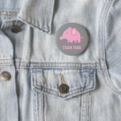 Badge Rond 5 Cm Le rose d'équipe, éléphant de bébé, genre (En situation)