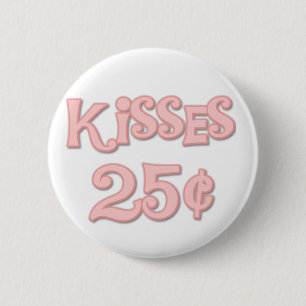 Badge Rond 5 Cm Le rose embrasse 25 cents