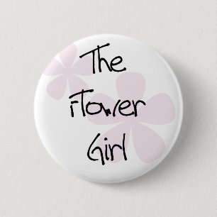 Badge Rond 5 Cm Le rose en pastel fleurit la demoiselle de honneur