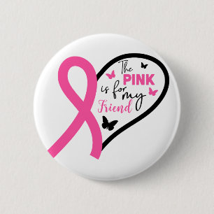 Badge Rond 5 Cm Le rose est pour la sensibilisation au cancer du s