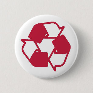 Badge Rond 5 Cm Le rouge embouti réutilisent le logo