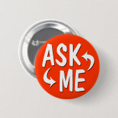 Badge Rond 5 Cm Le rouge/orange me demandent de me (Devant & derrière)