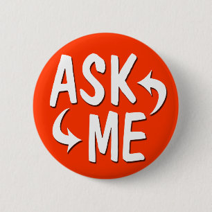 Badge Rond 5 Cm Le rouge/orange me demandent de me
