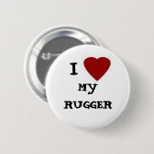 Badge Rond 5 Cm Le rugby des femmes d'UW Madison (Devant & derrière)