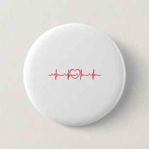 Badge Rond 5 Cm Le rythme continue Chirurgie cardiaque Maladie car