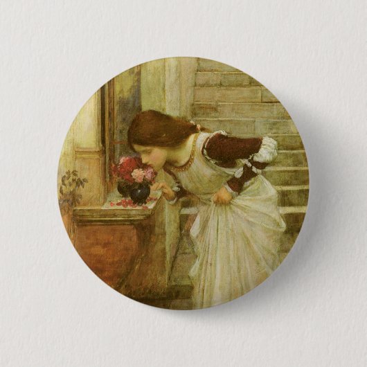 Badge Rond 5 Cm Le Sanctuaire de John William Waterhouse (Devant)