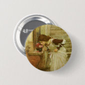 Badge Rond 5 Cm Le Sanctuaire de John William Waterhouse (Devant & derrière)