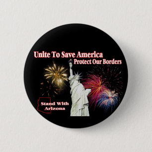 Badge Rond 5 Cm Le SB 1070 de l'Arizona de soutien - unissez pour