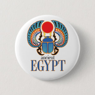 Badge Rond 5 Cm Le scarabée égyptien. Égypte antique