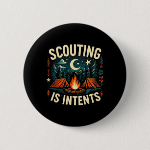 Badge Rond 5 Cm Le scoutisme de camping est des intentions scout c
