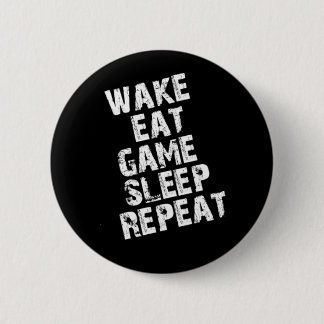 Badge Rond 5 Cm Le sillage mangent la répétition de sommeil de jeu