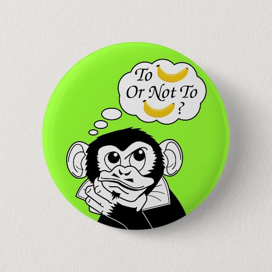 Badge Rond 5 Cm Le singe de Shakespeare (Devant)
