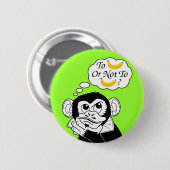 Badge Rond 5 Cm Le singe de Shakespeare (Devant & derrière)