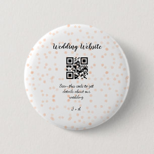 Badge Rond 5 Cm Le site web mariage scanner code QR pour les détai