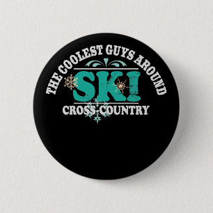 Badge Rond 5 Cm Le ski le plus frais de pays croisé de types