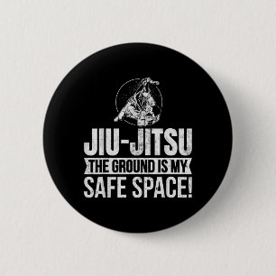 Badge Rond 5 Cm Le sol est un espace sûr Jiu Jitsu brésilien