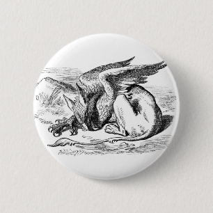 Badge Rond 5 Cm Le sommeil Gryphon