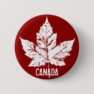 Badge Rond 5 Cm Le souvenir du Canada boutonne le Pin de feuille