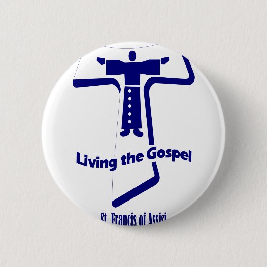 Badge Rond 5 Cm Le St Francis d'Assisi (Devant)