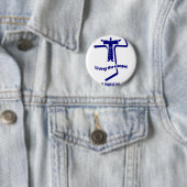 Badge Rond 5 Cm Le St Francis d'Assisi (En situation)