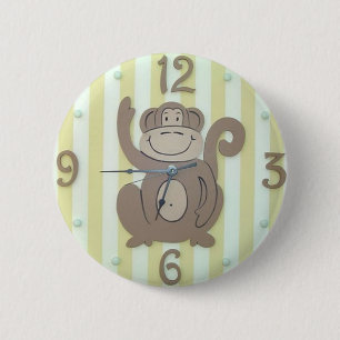 Badge Rond 5 Cm Le style mignon d'horloge badine le bouton - "mon