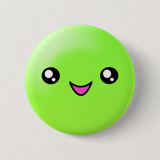 Badge Rond 5 Cm Le sucre de Kawaii pointille le bouton heureux de