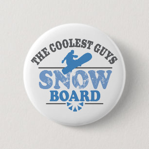 Badge Rond 5 Cm Le surf des neiges de types le plus frais