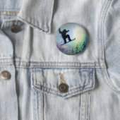 Badge Rond 5 Cm Le surfeur : Air (En situation)