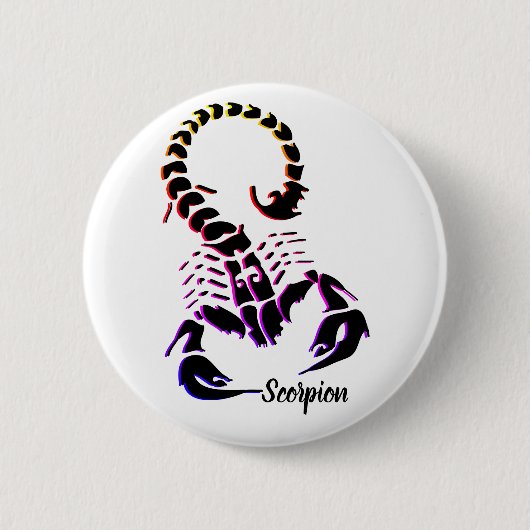 Badge Rond 5 Cm Le symbole du scorpion zodiac (Devant)