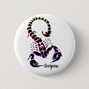 Badge Rond 5 Cm Le symbole du scorpion zodiac