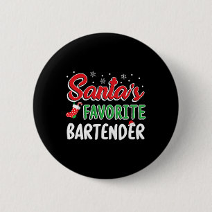 Badge Rond 5 Cm Le T Shirt Tendre Favori du Père Noël Cadeau de fê