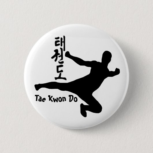 Badge Rond 5 Cm Le Taekwondo (Devant)