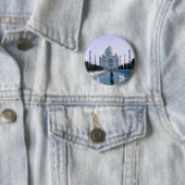Badge Rond 5 Cm Le Taj Mahal (En situation)