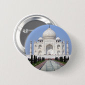 Badge Rond 5 Cm Le Taj Mahal, Âgrâ, Inde (Devant & derrière)
