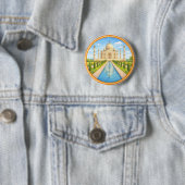 Badge Rond 5 Cm Le Taj Mahal de l'Inde (En situation)