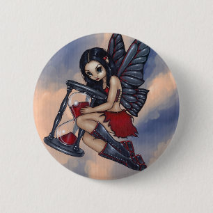 Badge Rond 5 Cm Le "temps pilote" le bouton